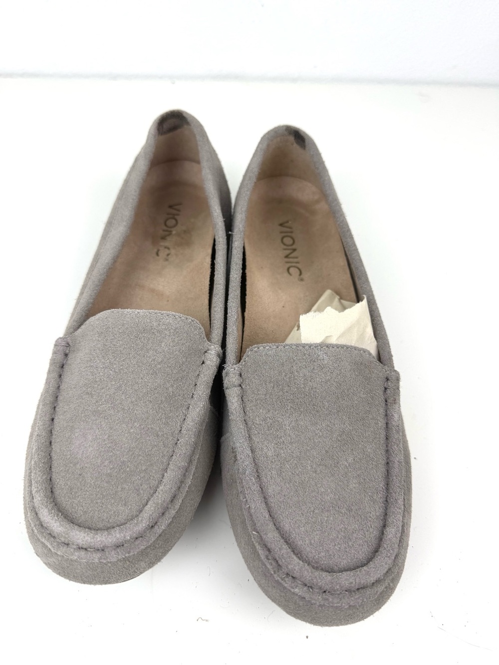 Vionic Gray Suede Moccasin Loafers Women's 7.5